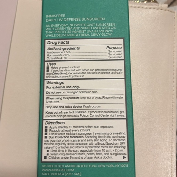 Innisfree Daily UV Defense Sunscreen SPF 36 - Green - Picture 3 of 5